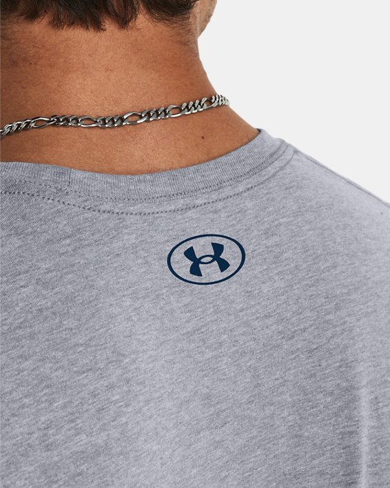 Men's UA Branded Gel Stack Short Sleeve in Gray image number 3